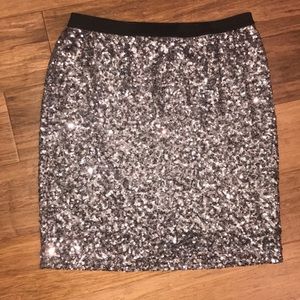 Skies are Blue Sequin Skirt